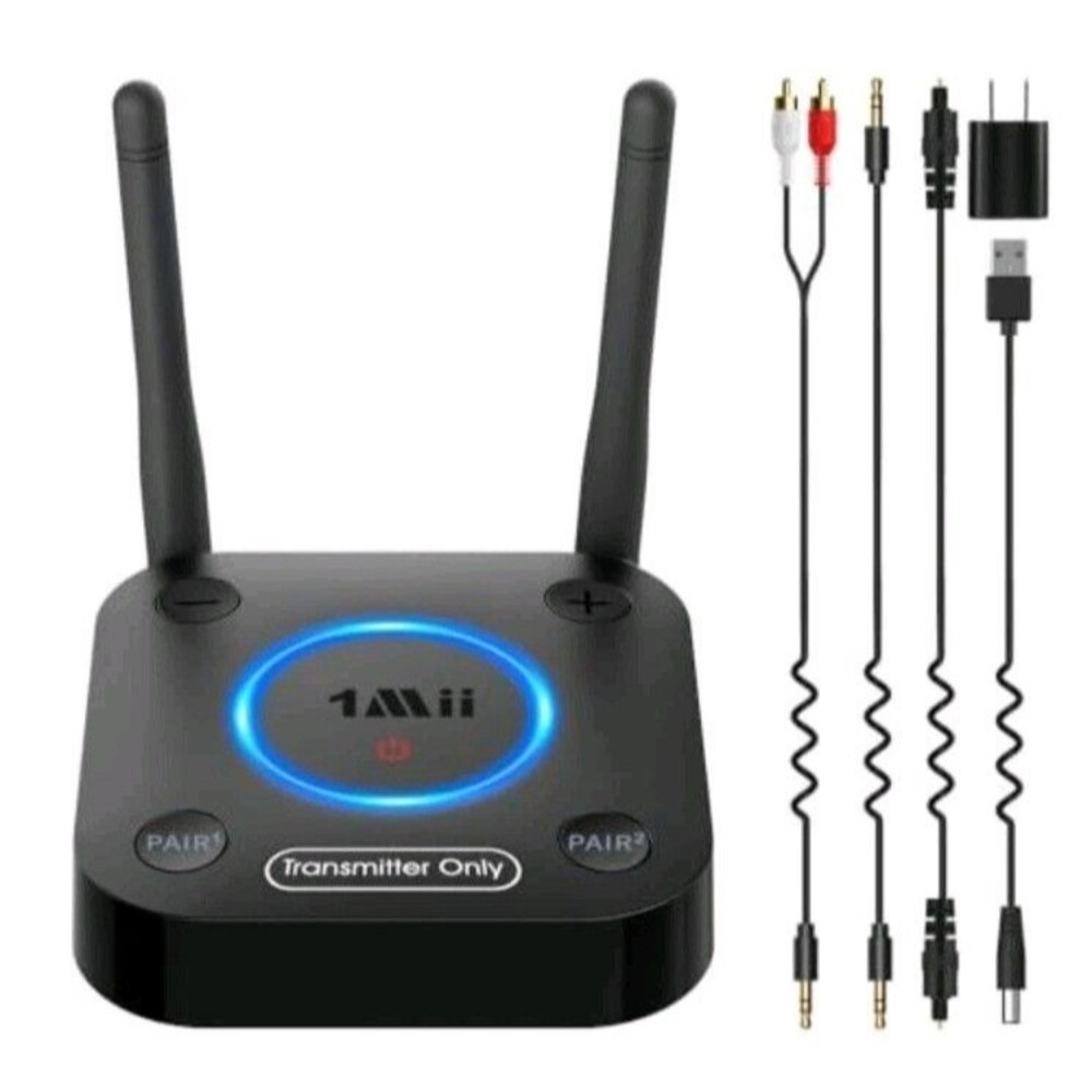 1Mii B06TX Bluetooth 5.2 Transmitter for TV to Wireless Headphone/Speaker Sealed